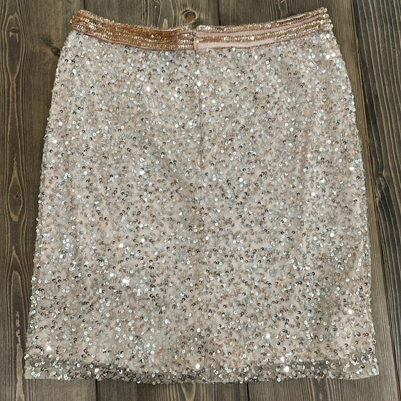 🌟4x Host Pick🌟Rachel Allan Rose Gold Sequin Two Piece Dress - Picture 5 of 16